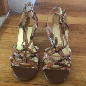 Michael Kors genuine snake skin heels